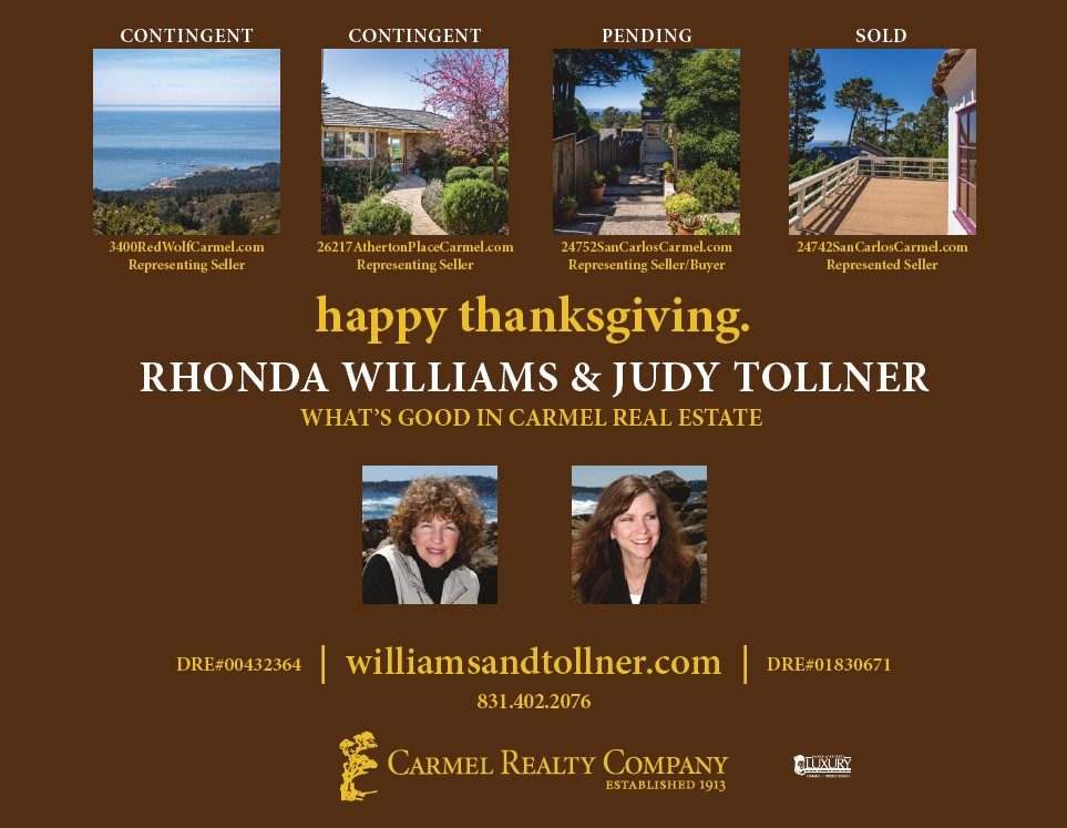 Williams and Tollner Thanksgiving 2024 Ad Carmel Pine Cone